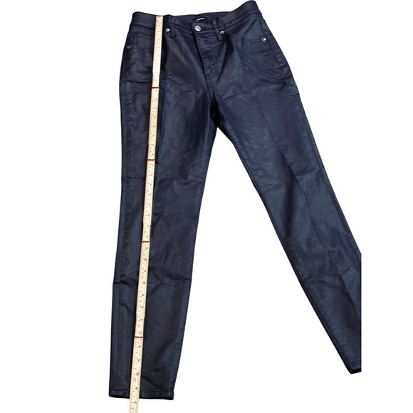 Express Womens Skinny High Rise Jeans 4R Cotton/Rayon/Spandex Blend Navy - Picture 6 of 11